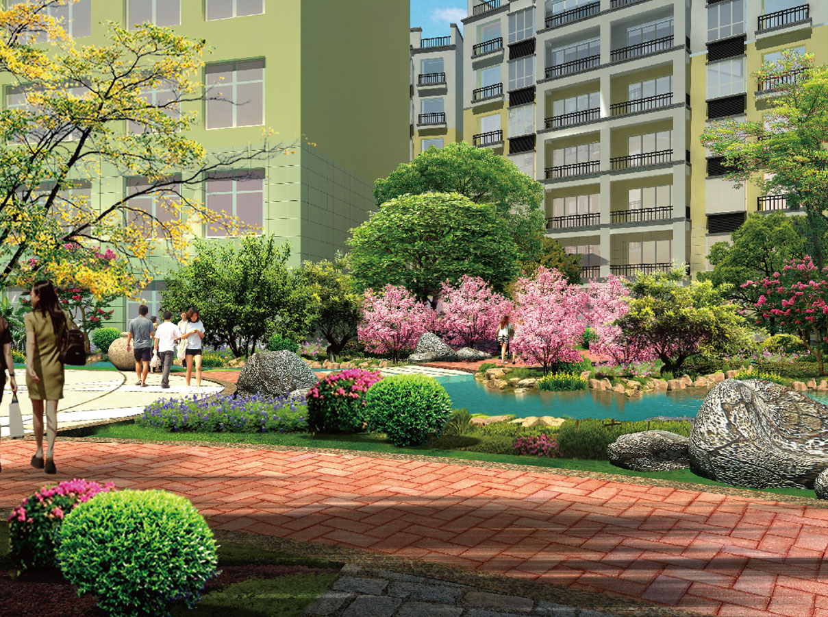 马关亚龙尚城一期电力花园小区景观规划设计